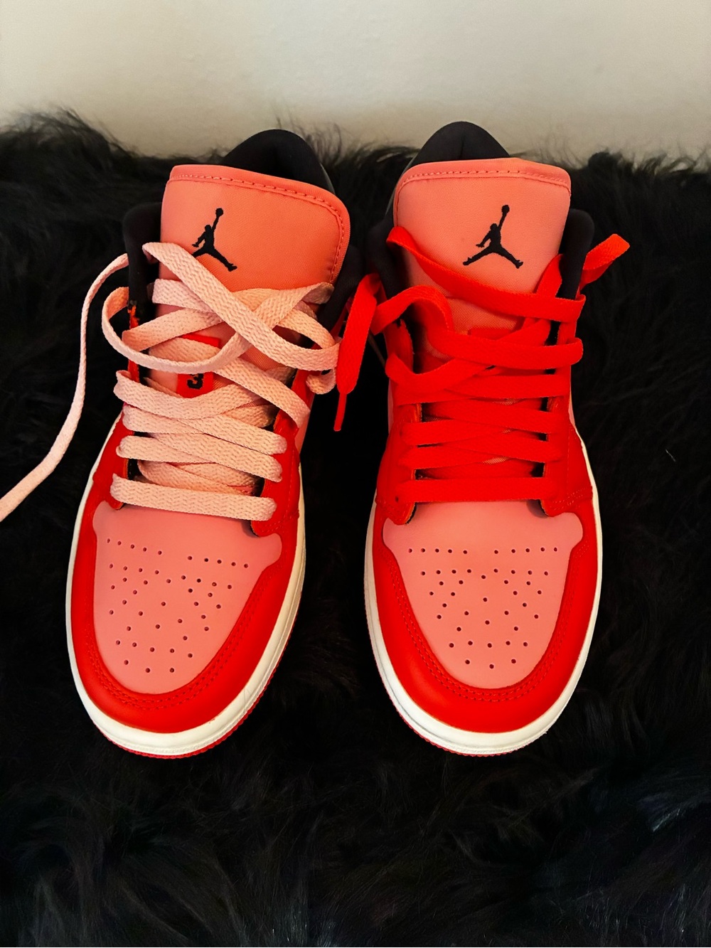 Nike Women’s Two-Tone Coral & Red High-Top Sneakers